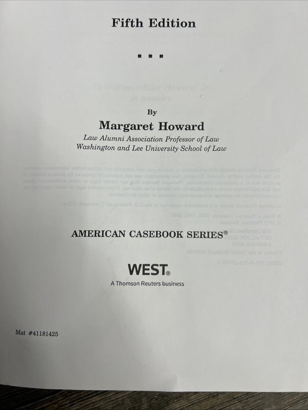 Bankruptcy Cases Materials American Casebook Series 5th Edition Margaret Howard - Picture 2 of 7